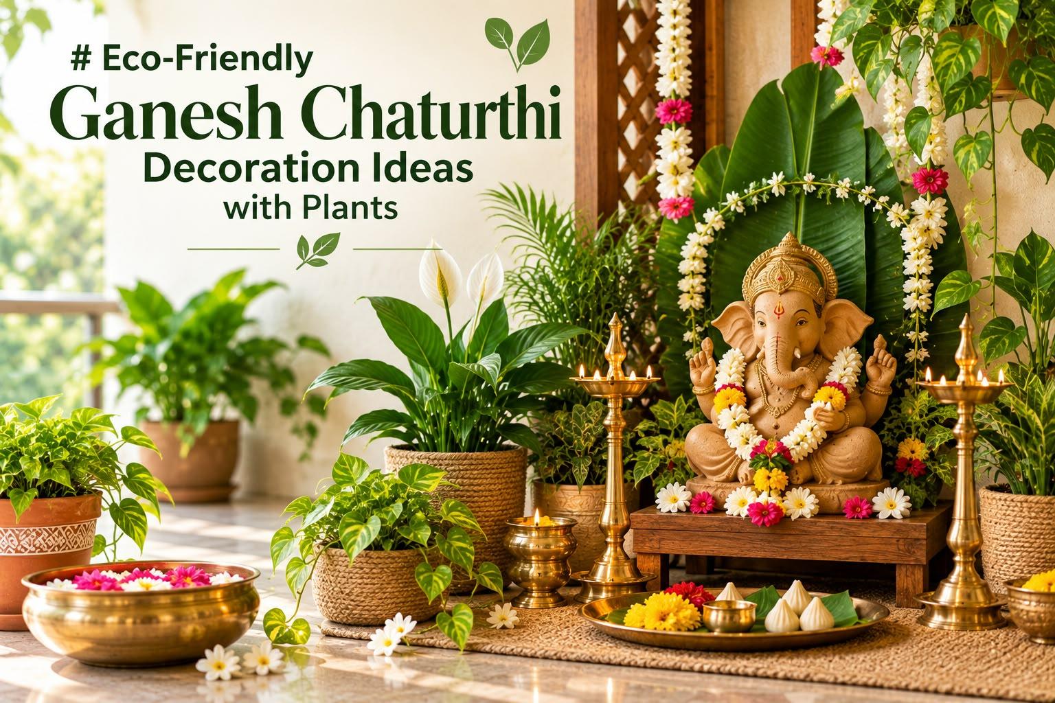 Eco-Friendly Ganesh Chaturthi Decoration Ideas with Plants