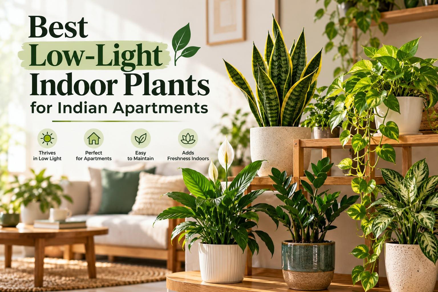 Best Low-Light Indoor Plants for Indian Apartments